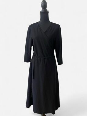 Eileen Fisher women’s wrap dress designer quiet luxury old money size XL
